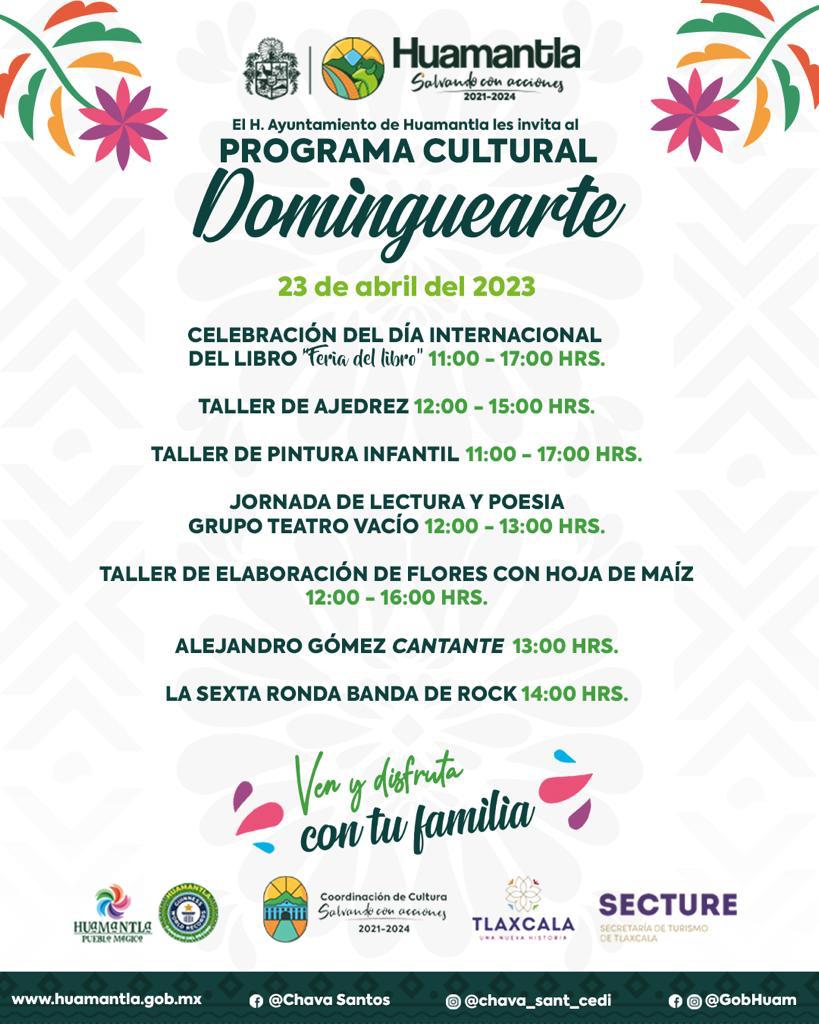Ven a Huamantla a disfrutar de las sorpresas que tendrá el programa cultural 'Dominguearte'
